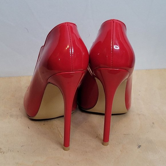 Red Comfity Stiletto Spike Heels 4.75 Inches Tall Women 6.5-7 No Size Printed - Picture 8 of 10